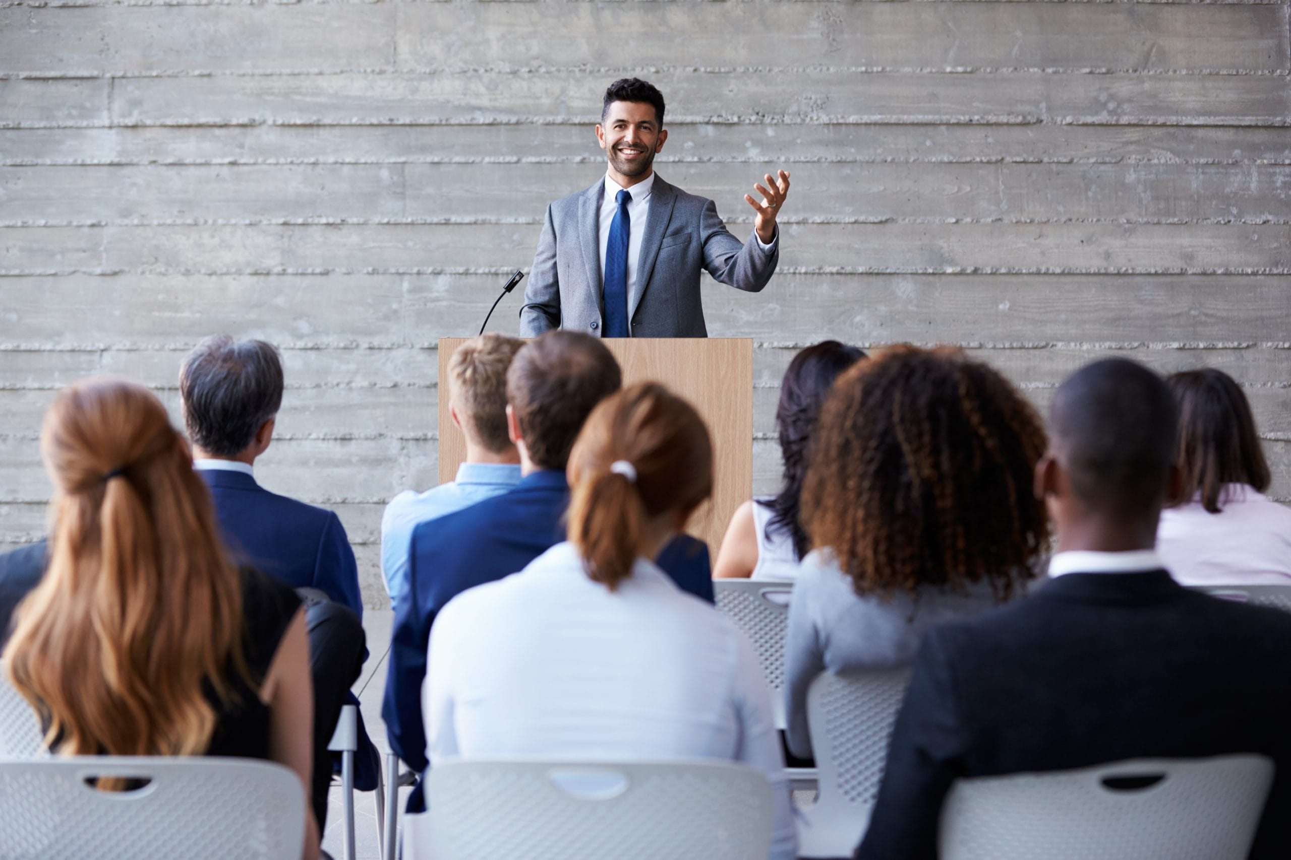 confident engaging clear presentation or speech training